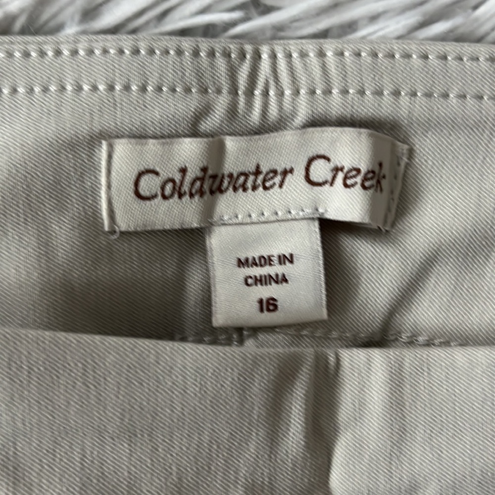 COLDWATER CREEK ShapeMe Pants Pull-On Anywear in Ivory size 16 - Picture 5 of 14